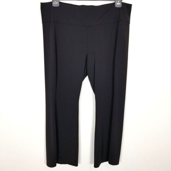 Athleta Pants - Athleta Women Plus Delancey Flare Pants Sz 3X Black Pull On Athletic Yoga